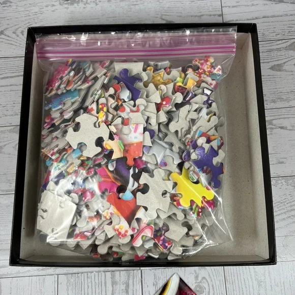 Buffalo Puzzle 300 Coffee And Donuts Vivid Large Pieces USA Gift Colorful Fun - Picture 4 of 5